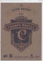 2015 Upper Deck Champs Gold Back #191 David Backes