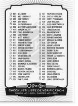 2022 Upper Deck O-Pee-Chee OPC #500 Checklist Card