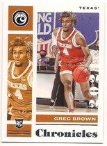 2021 Panini Chronicles Draft Picks #14 Greg Brown