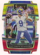 2021 Panini Select Red & Yellow Die-Cut Prizm #20 Matthew Stafford