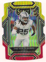 2021 Panini Select Red & Yellow Die-Cut Prizm #290 Trevon Moehrig