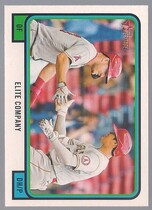 2022 Topps Heritage High Number Combo Cards #CC-2 Mike Trout|Shohei Ohtani
