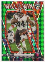 2021 Panini Mosaic Will to Win Green #10 Nick Chubb