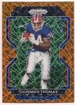 2021 Panini Prizm Prizm Orange Lazer #123 Thurman Thomas