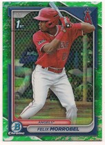 2024 Bowman Chrome Prospects Lunar Glow Refractor #BCP-121 Felix Morrobel