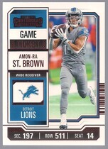 2023 Panini Contenders Game Ticket Red #34 Amon-Ra St. Brown