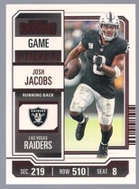 2023 Panini Contenders Game Ticket Red #55 Josh Jacobs