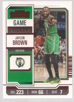 2023 Panini Contenders Game Ticket Red #72 Jaylen Brown