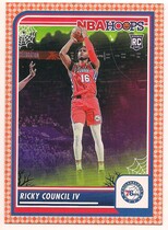 2023 Panini NBA Hoops Haunted Hoops Orange #168 Ricky Council Iv