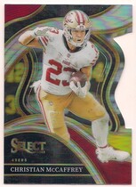 2023 Panini Select Red & Yellow Die-Cut Prizm #285 Christian Mccaffrey