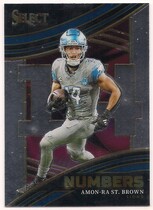 2023 Panini Select Select Numbers #21 Amon-Ra St. Brown