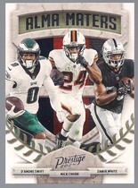 2024 Panini Prestige Alma Maters #20 Dandre Swift|Nick Chubb|Zamir White