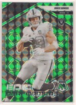 2025 Panini Mosaic Epic Performers Green Mosaic #4 Brock Bowers