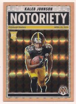 2025 Panini Mosaic Notoriety Orange Fluorescent Mosaic #22 Kaleb Johnson