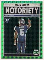 2025 Panini Mosaic Notoriety Green Mosaic #15 Jalen Milroe