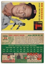 1954 Topps Base Set #93 Sid Hudson