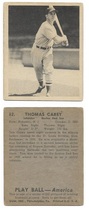 1939 Play Ball Base Set #62 Tom Carey