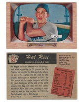 1955 Bowman Base Set #52 Hal Rice