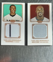 2010 Topps 206 Mini Dual Relics Booklet #MBR6 Hanley Ramirez|Jimmy Rollins