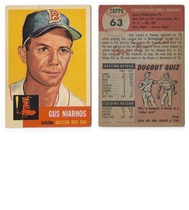 1953 Topps Base Set #63 Gus Niarhos