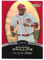 2008 Finest Finest Moments Refractors Red #BP Brandon Phillips