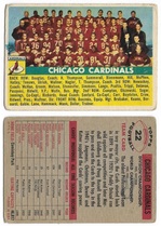 1956 Topps Base Set #22 Chicago Cardinals
