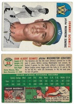 1954 Topps Base Set #33 Johnny Schmitz