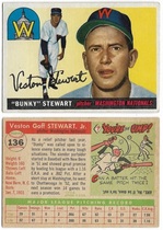 1955 Topps Base Set #136 Bunky Stewart