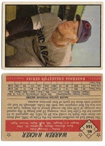 1953 Bowman Color #144 Warren Hacker