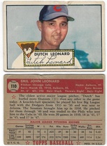 1952 Topps Base Set #110 Dutch Leonard