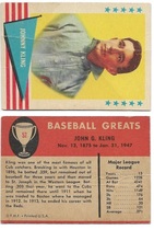 1961 Fleer Base Set #52 Johnny Kling