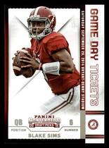 2015 Panini Contenders Draft Picks Game Day Tickets #55 Blake Sims