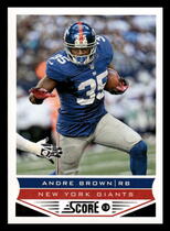 2013 Score Base Set #142 Andre Brown