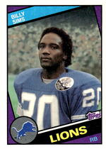 1984 Topps Base Set #260 Billy Sims