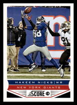 2013 Score Base Set #138 Hakeem Nicks