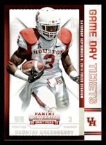 2015 Panini Contenders Draft Picks Game Day Tickets #64 Deontay Greenberry