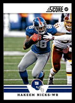 2012 Score Base Set #35 Hakeem Nicks