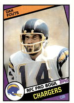 1984 Topps Base Set #179 Dan Fouts