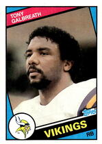 1984 Topps Base Set #292 Tony Galbreath