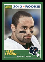 2013 Score Base Set #334 Alec Lemon