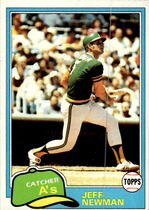 1981 Topps Base Set #587 Jeff Newman