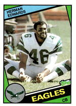 1984 Topps Base Set #327 Herman Edwards