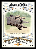 2018 Topps Allen & Ginter Baseball Equipment of the Ages #BEA-8 Batting Gloves