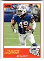 2019 Score Base Set #127 Tremaine Edmunds