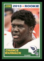 2013 Score Base Set #436 Chance Warmack