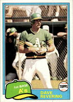 1981 Topps Base Set #568 Dave Revering