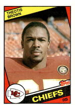 1984 Topps Base Set #86 Theotis Brown