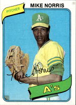 1980 Topps Base Set #599 Mike Norris
