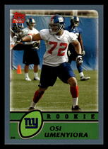 2003 Topps Base Set #324 Osi Umenyiora