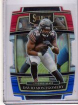 2021 Panini Select Red & Blue Die-Cut Prizm #8 David Montgomery